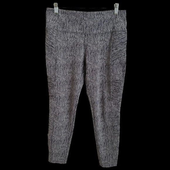 Athleta Womens Large Delancey Textured Moto Tights Pants Leggings Pockets 882716 - Picture 2 of 6